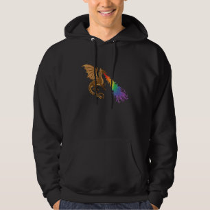 Flaming Dragon Gay Gamer Lgbtq Fantasy Nerd Rpg P Hoodie