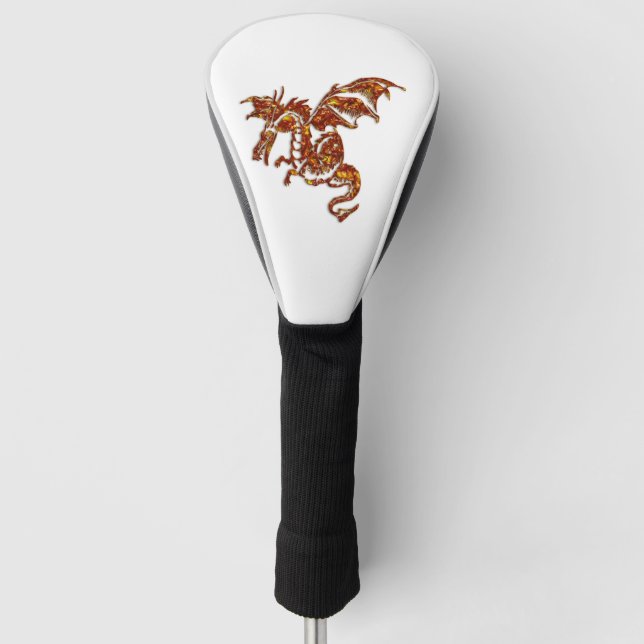 Flaming Dragon Golf Head Cover (Front)