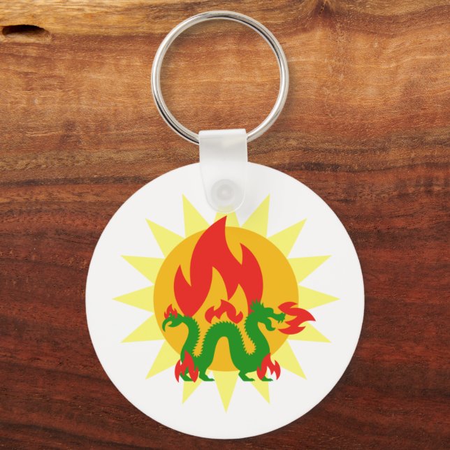 Flaming Dragon Key Ring (Front)