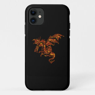 Flaming Dragon on Black iPhone 11 Case