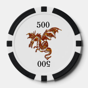 Flaming Dragon Poker Chips