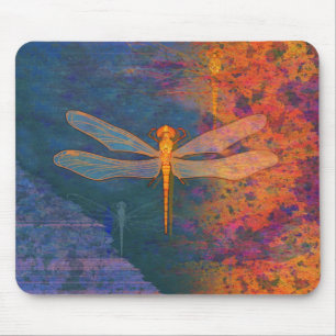Flaming Dragonfly Mouse Pad