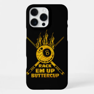 Flaming Eight Ball Design: Rack 'Em Up! iPhone 16 Pro Max Case