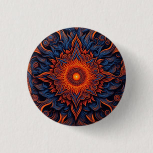 Flaming Eye 3 Cm Round Badge