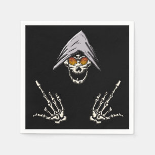 Flaming Eye Skeleton Gothic Party Napkins