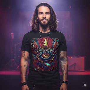 Flaming Eye - Visionary Art T-Shirt