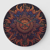 Flaming Eye Visionary Clock - Bold & Dynamic Art