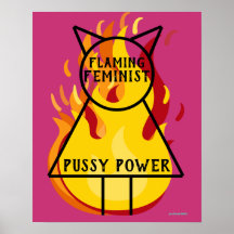 Flaming Feminist Pussy Power Women's Rights 15