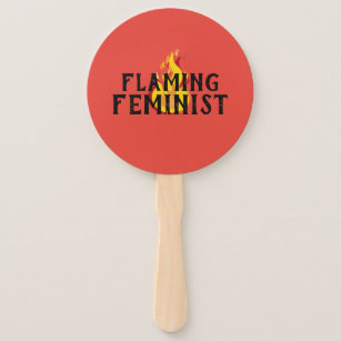 Flaming Feminist RBG Feminism Flames 20 Hand Fan