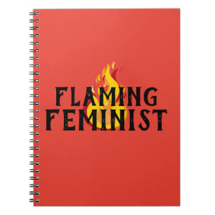 Flaming Feminist RBG Feminism Flames 20 Notebook