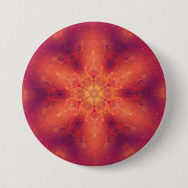 Flaming Fiery Phoenix Burning Snowflake 7.5 Cm Round Badge (Front)