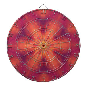Flaming Fiery Phoenix Burning Snowflake Dartboard
