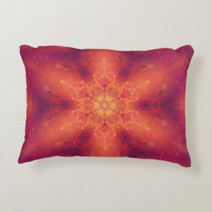Flaming Fiery Phoenix Burning Snowflake Decorative Cushion