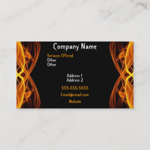 FLAMING FIRE BUSINESS CARD