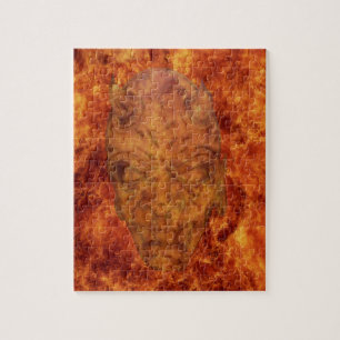 Flaming Fire Demon Jigsaw Puzzle