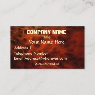 FLAMING FIRE FRACTAL  Business Card