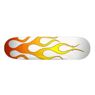 Flaming Fire Rays Skateboard
