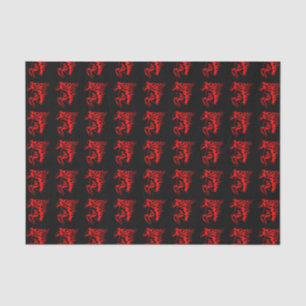 Flaming Fire Red Bronco Mustang Wild Horse Tissue Paper