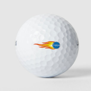 Flaming Fireball custom designed & personalised Golf Balls