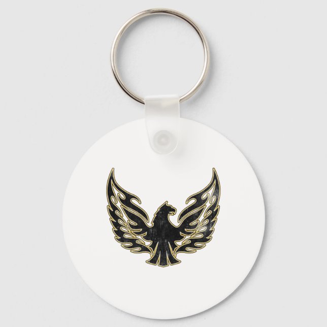 Flaming Firebird Key Ring (Front)