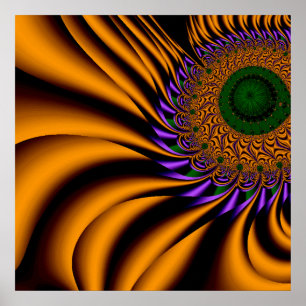 Flaming Flower Poster