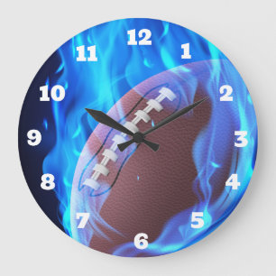 Flaming Football Clock