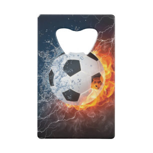 Flaming Football/Soccer Ball Throw Pillow