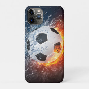 Flaming Football/Soccer Ball Throw Pillow Case-Mate iPhone Case