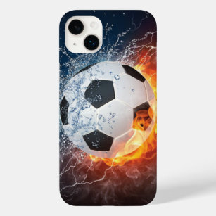 Flaming Football/Soccer Ball Throw Pillow Case-Mate iPhone 14 Plus Case