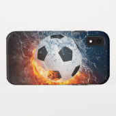 Flaming Football/Soccer Ball Throw Pillow Case-Mate iPhone Case (Back (Horizontal))