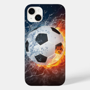 Flaming Football/Soccer Ball Throw Pillow Case-Mate iPhone 14 Plus Case