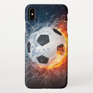 Flaming Football/Soccer Ball Throw Pillow iPhone Case