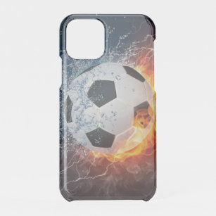 Flaming Football/Soccer Ball Throw Pillow iPhone 11 Pro Case