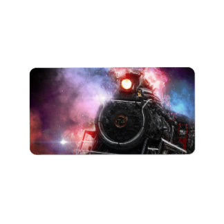 Flaming Freight Train Label