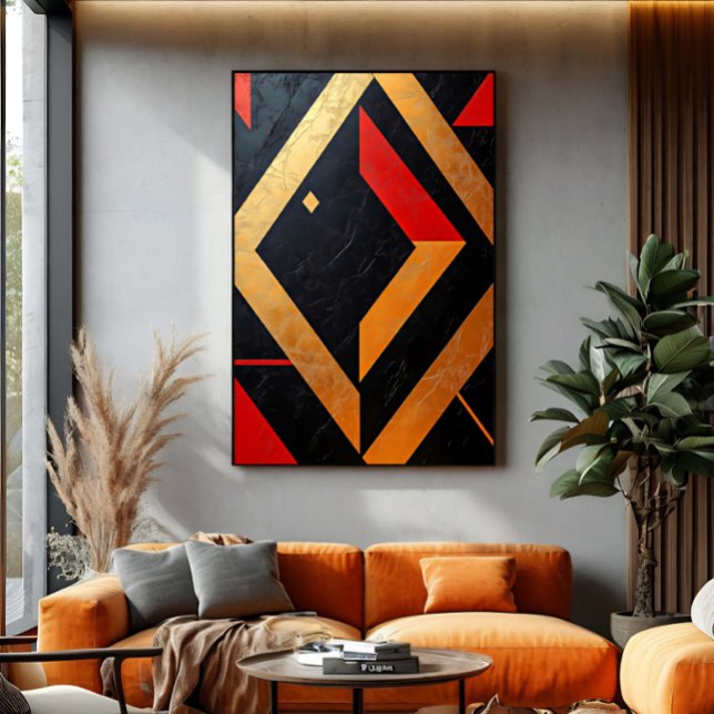 Flaming Geometries Canvas Print (Creator Uploaded)