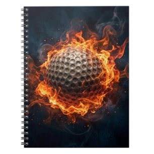 Flaming Golf Ball – Burning Ball Sports Theme Notebook