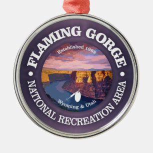 Flaming Gorge NRA (rd) Metal Ornament