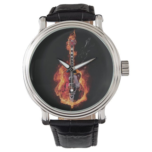 Flaming Guitar Watch (Front)