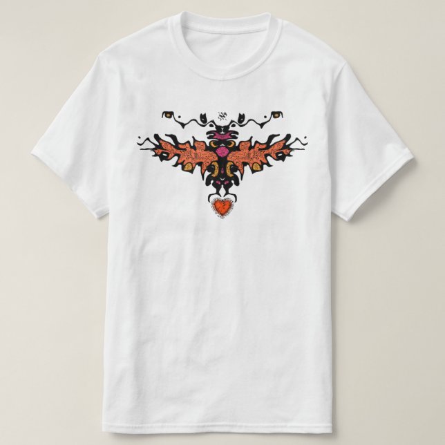 Flaming harpy colourful cool sketch v3 T-Shirt (Design Front)