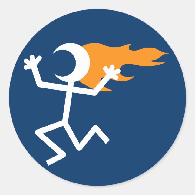 Flaming Head Classic Round Sticker (Front)