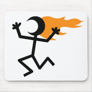 Flaming Head Mouse Pad