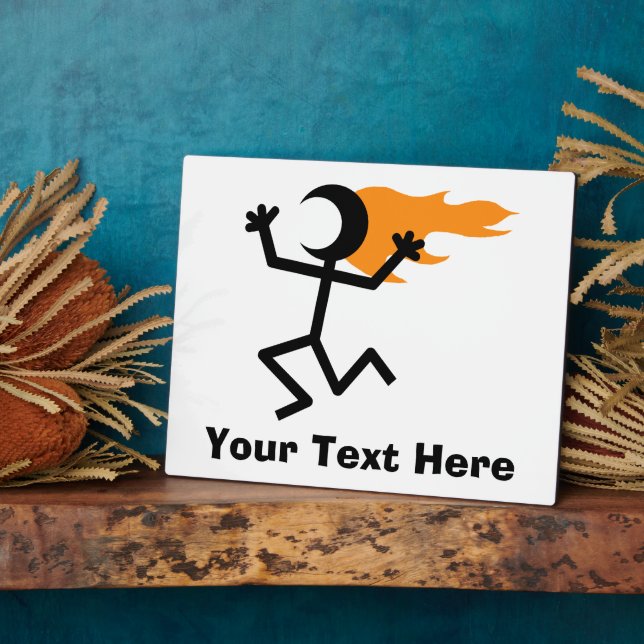 Flaming Head Stickman Plaque (Side)