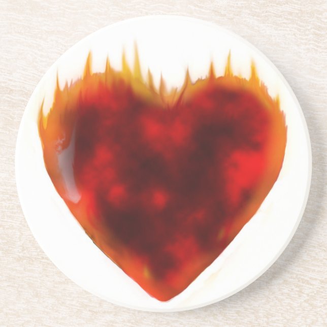 Flaming Heart Coaster (Front)