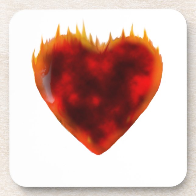 Flaming Heart Coaster (Front)