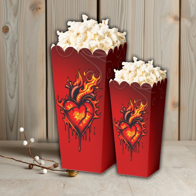 Flaming heart.  favour box (Creator Uploaded)