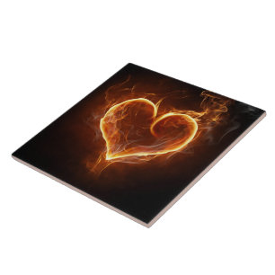 Flaming Heart Tile