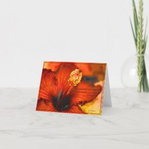 Flaming Hibiscus~Friendship/Proverbs 18:24 Card