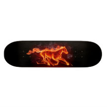 FLAMING HORSE SKATEBOARD