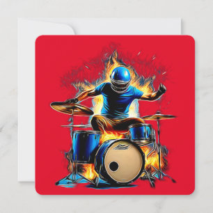 Flaming hot drummer!