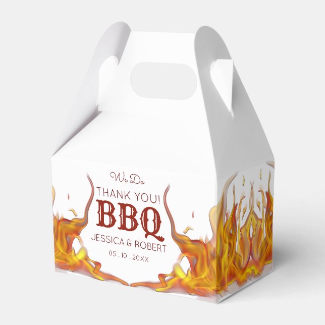 Flaming Hot Fire BBQ Grill Party Favour Box (Front Side)